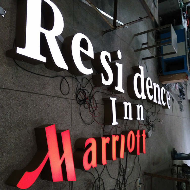 Hotel illuminated signage