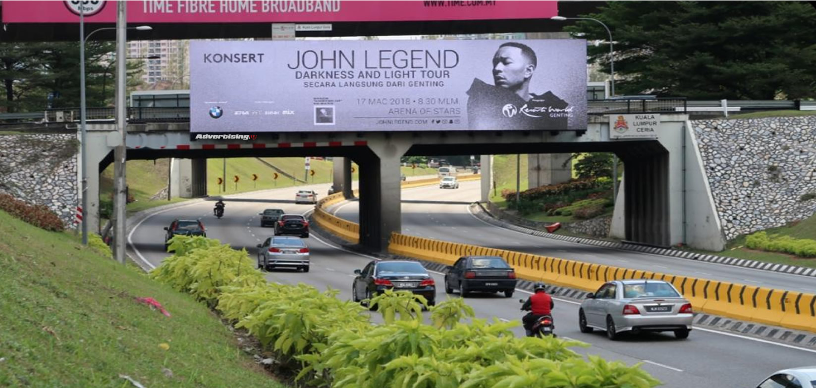 Digital LED billboard screen on a Malaysian corridor, from Advertising.My’s Virtual Outlook network profile