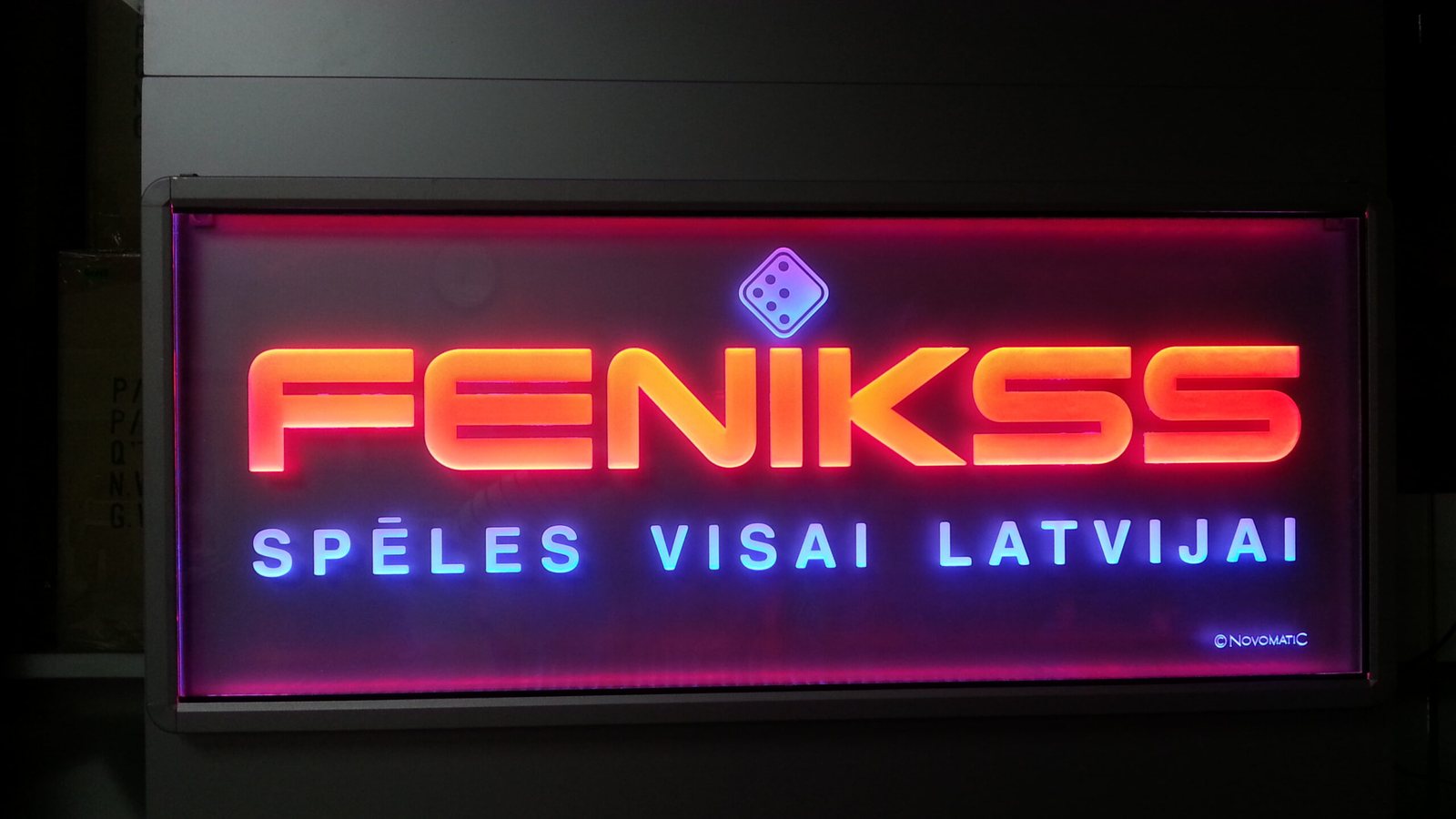 Mega Fenikss — gaming room illuminated sign