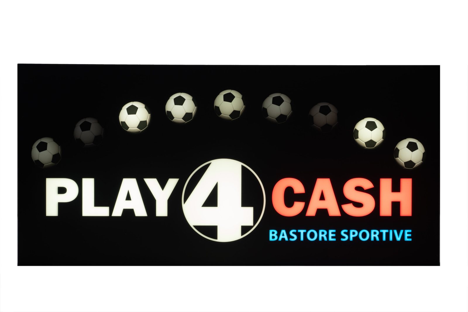 Play 4 Cash — illuminated gaming sign