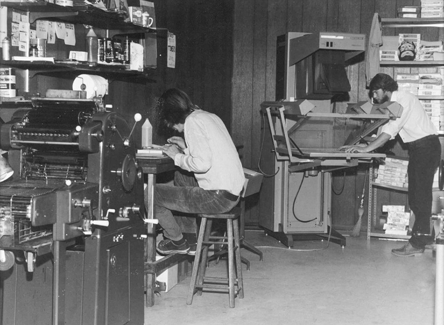 MinutemanPress_Bob_Titus_and_Jim_Galasso_at_Plainview_Shop_in_1973