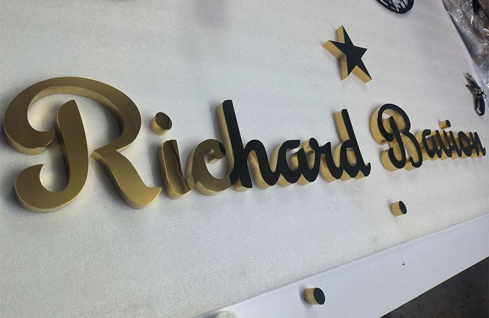 Fabricated Stainless Steel Letters electroplating Mirror Gold缩略图