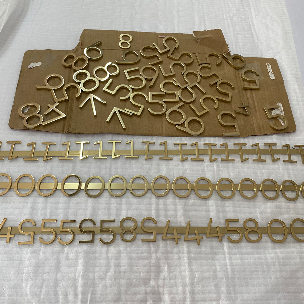 Individually Cut Stainless Steel Letters electroplating Gold Color插图3