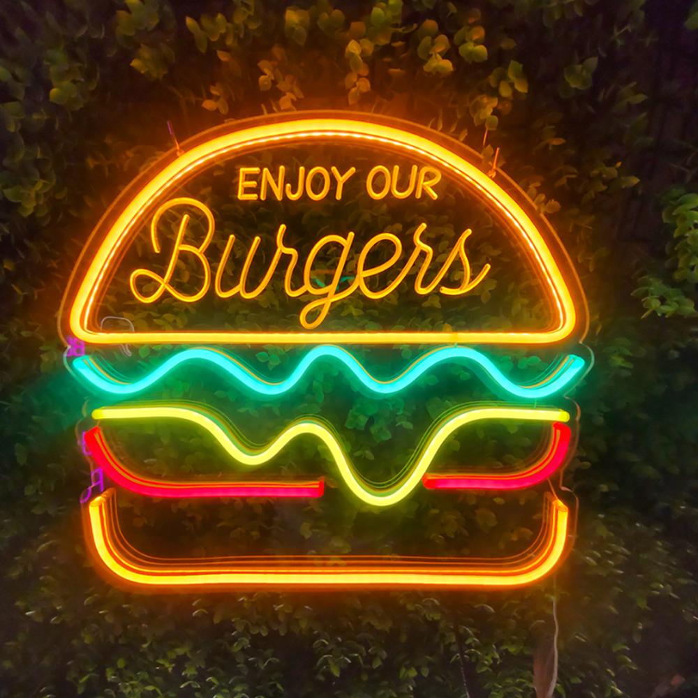 Using neon signs in a hamburger shop can offer several advantages插图2